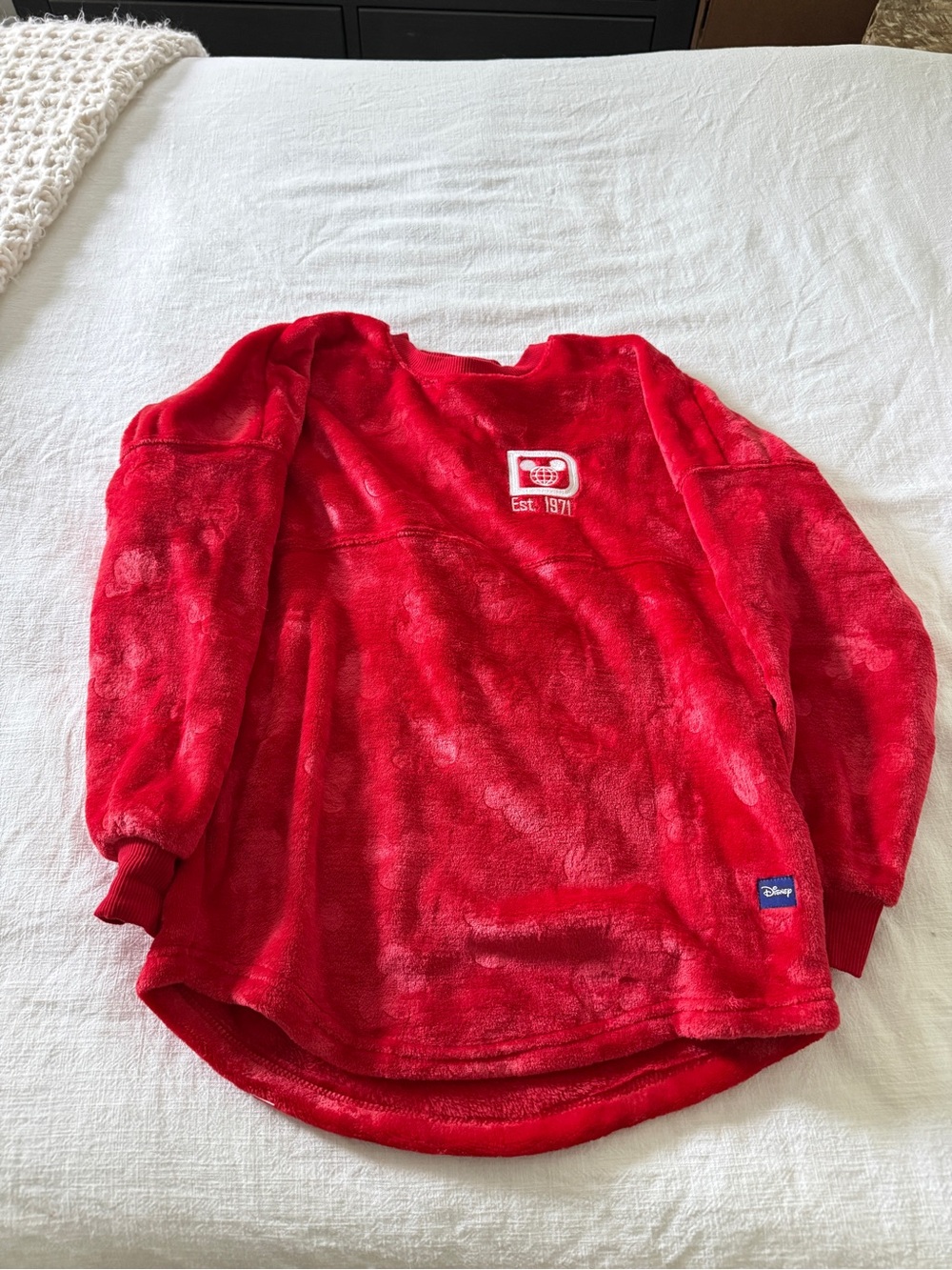 NWT Disney Limited Edition Christmas Red Plush Crewneck Size XS